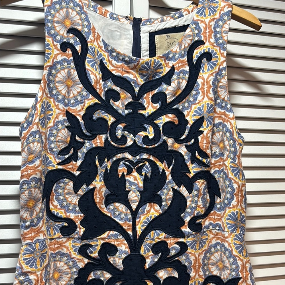 Vanessa Virginia Anthropologie Embroidered Sheath Dress - Picture 4 of 7